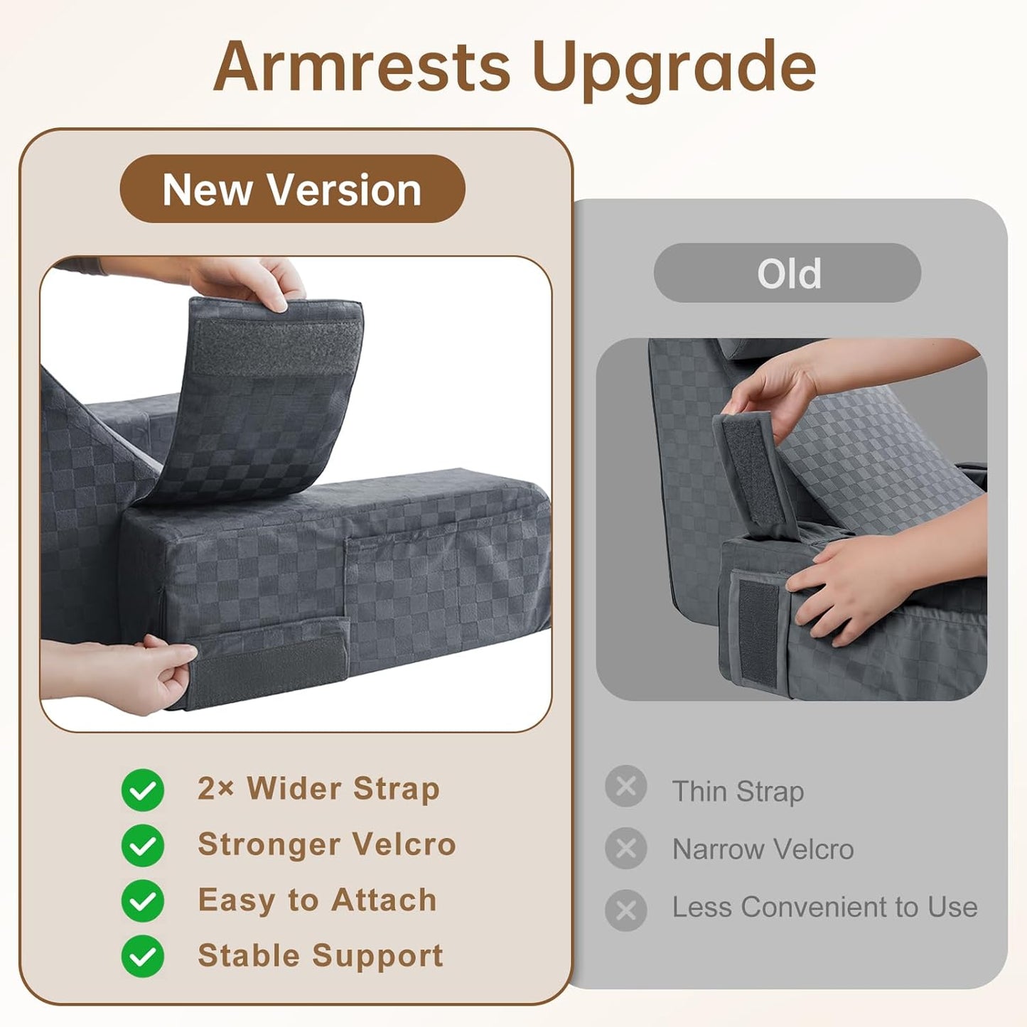 Vekkia Reading Pillow for Adults – Ergonomic 45° Wedge Back Support Chair for Sitting in Bed, XL Side Pockets, Perfect for Working, Gaming, Watching TV, Relaxing, or Recovery, Great Gift Idea, 19”
