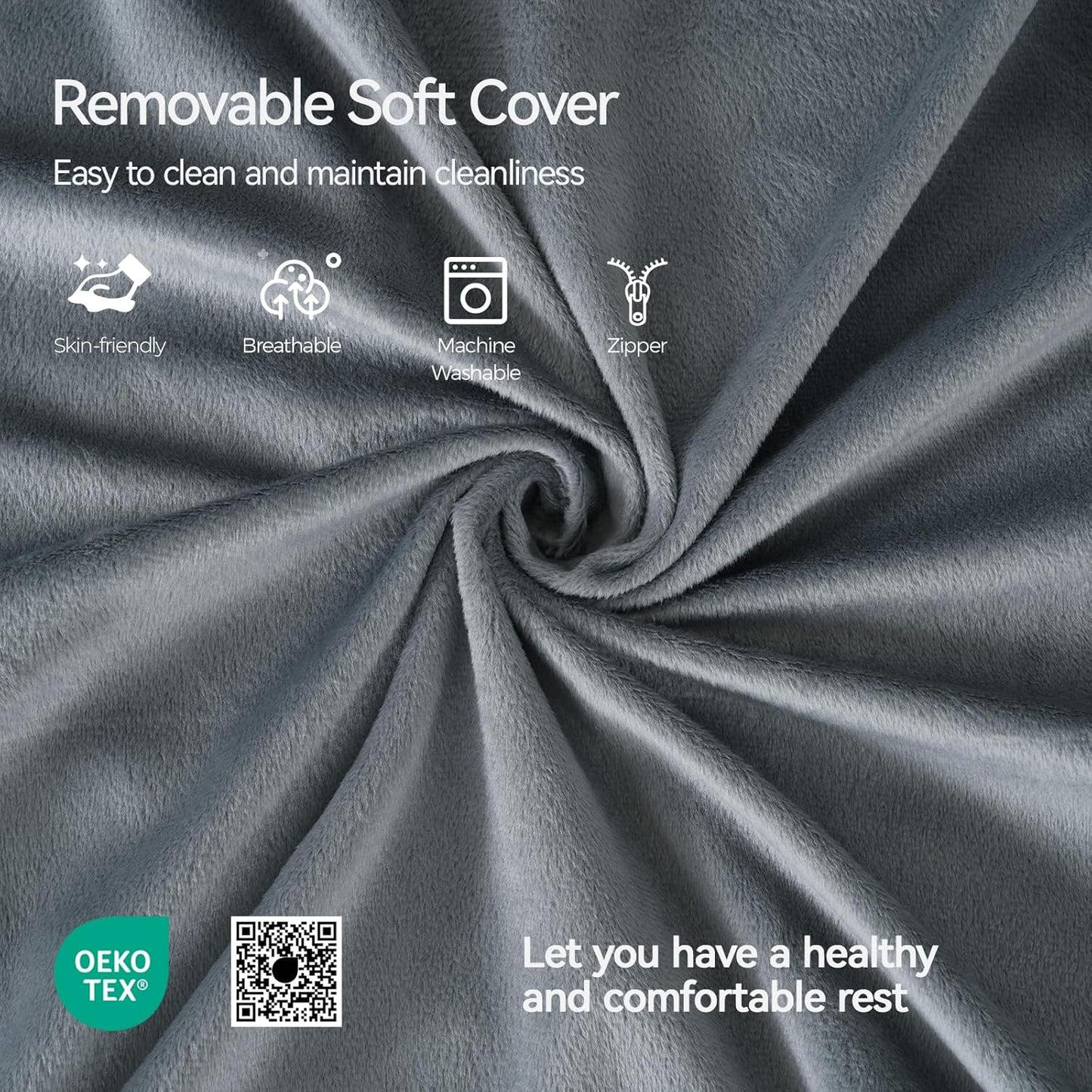 Kayfia Reading Pillow, 10 in 1 Back Pillow for Bed Sitting up with Detachable Arms Rest, Back Rest with Gel Memory Foam, Reading/Gaming/Working in Bed or Couch 19", Gray