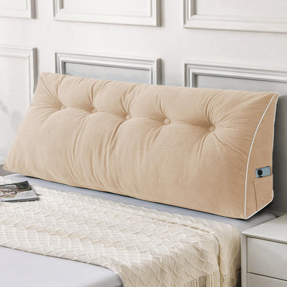 Sasttie Headboard Pillow Queen, Triangular Wedge Pillow Headboard, Wedge Headboard Pillow for Bed Sofa, Daybed Pillows for Sitting up, Reading or Working with Removable Cover, Dark Grey