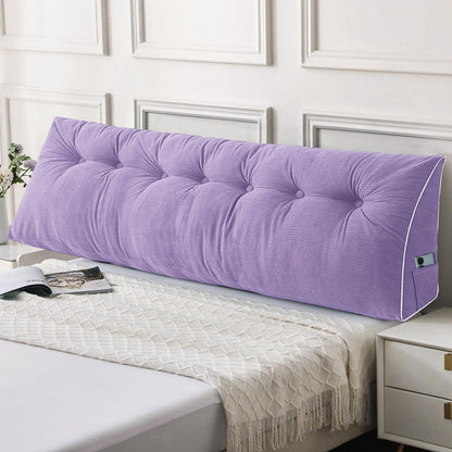 Sasttie Headboard Pillow Queen, Triangular Wedge Pillow Headboard, Wedge Headboard Pillow for Bed Sofa, Daybed Pillows for Sitting up, Reading or Working with Removable Cover, Dark Grey